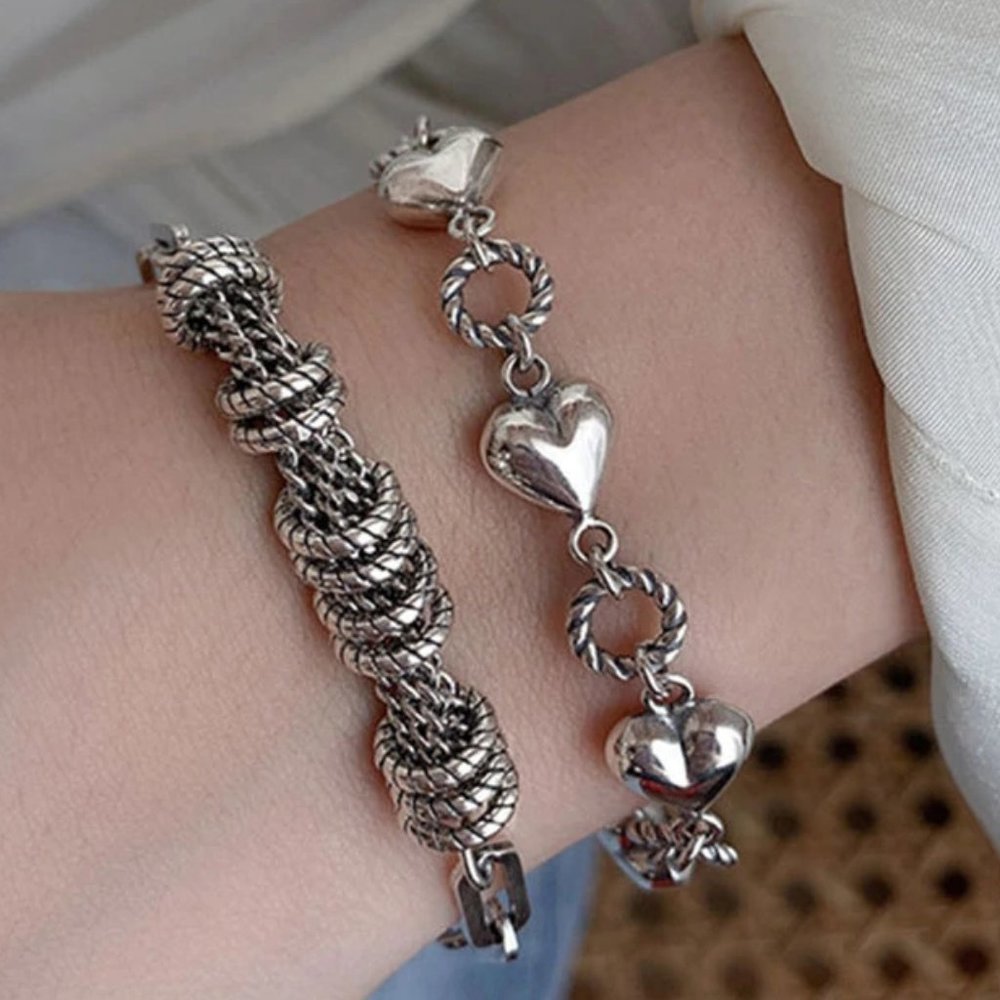 *NEW 925 Sterling Silver Vintage Link Bracelet B